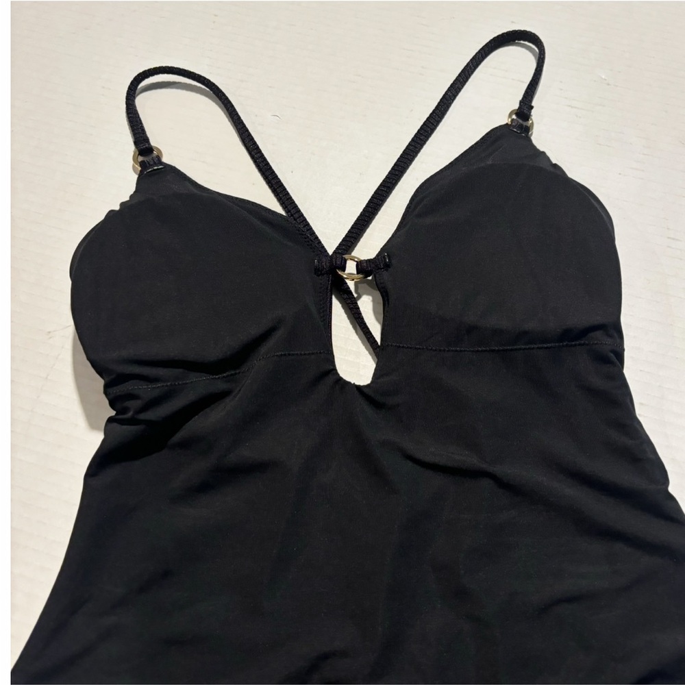Aerie Shine Rib Full Coverage Black One Piece Swimsuit Women’s Size M NWT - Picture 16 of 16